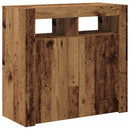 vidaXL antik fa színű szerelt fa tálalószekrény LED-ekkel 80x35x75 cm