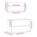 vidaXL Fürdőszoba szekrény tükörrel Régi fából készült fűrészáru