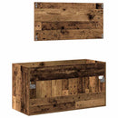 vidaXL Fürdőszoba szekrény tükörrel Régi fából készült fűrészáru