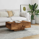vidaXL antik fa színű szerelt fa dohányzóasztal 85 x 55 x 31 cm