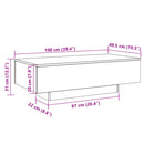 vidaXL antik fa színű szerelt fa dohányzóasztal 100x49,5x31 cm