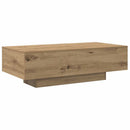 vidaXL kézműves tölgy színű szerelt fa dohányzóasztal 100x49,5x31 cm