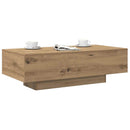 vidaXL kézműves tölgy színű szerelt fa dohányzóasztal 100x49,5x31 cm