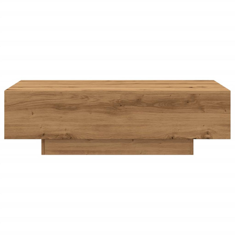 vidaXL kézműves tölgy színű szerelt fa dohányzóasztal 100x49,5x31 cm