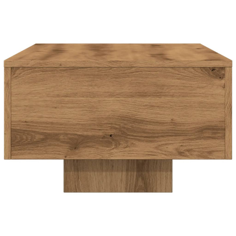 vidaXL kézműves tölgy színű szerelt fa dohányzóasztal 100x49,5x31 cm