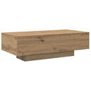 vidaXL kézműves tölgy színű szerelt fa dohányzóasztal 100x49,5x31 cm
