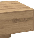 vidaXL kézműves tölgy színű szerelt fa dohányzóasztal 100x49,5x31 cm