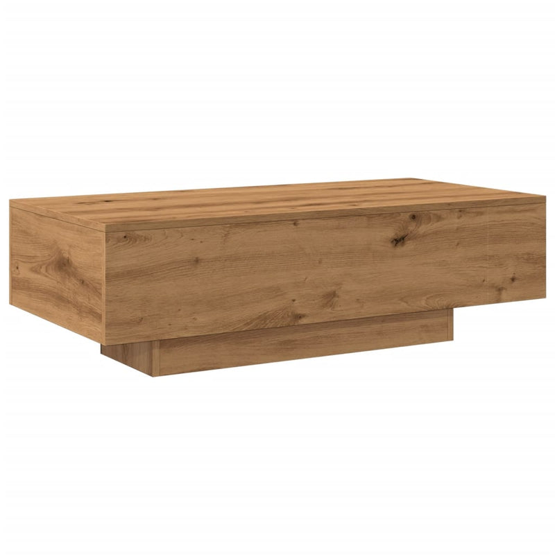 vidaXL kézműves tölgy színű szerelt fa dohányzóasztal 100x49,5x31 cm