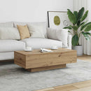 vidaXL kézműves tölgy színű szerelt fa dohányzóasztal 100x49,5x31 cm