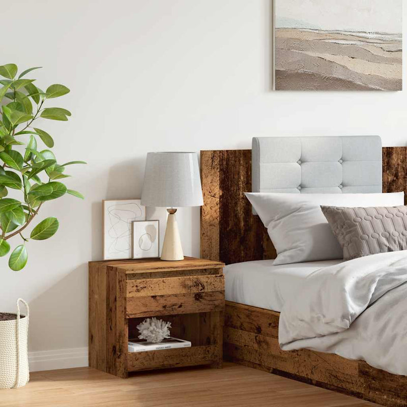 vidaXL antik fa szerelt fa éjjeliszekrény 40 x 30 x 39 cm