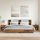 vidaXL 2 db antik fa forgácslap éjjeliszekrény 40 x 30 x 39 cm