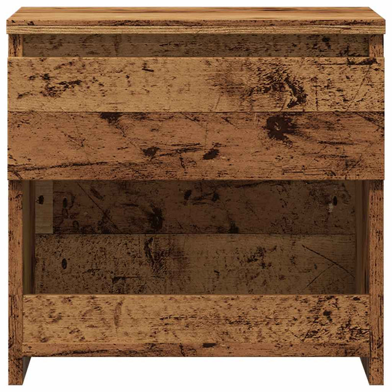 vidaXL 2 db antik fa forgácslap éjjeliszekrény 40 x 30 x 39 cm