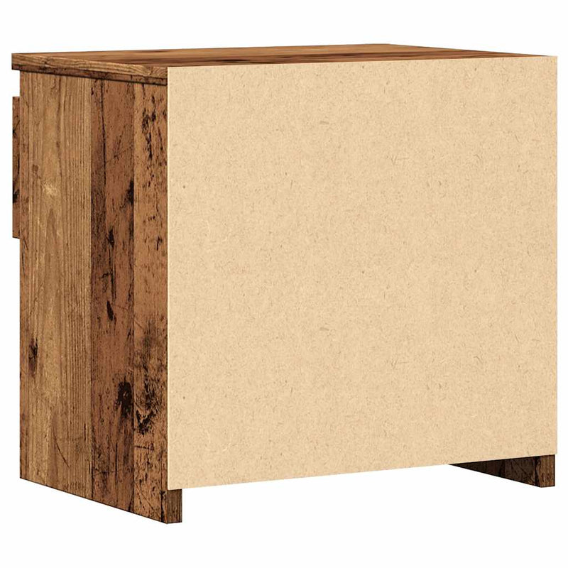 vidaXL 2 db antik fa forgácslap éjjeliszekrény 40 x 30 x 39 cm