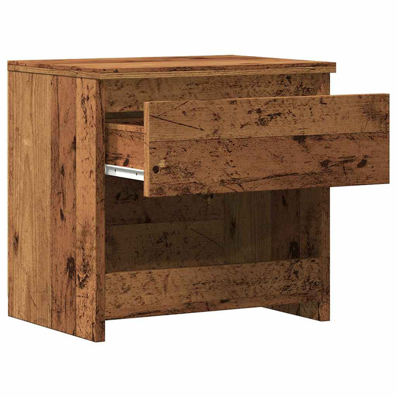 vidaXL 2 db antik fa forgácslap éjjeliszekrény 40 x 30 x 39 cm
