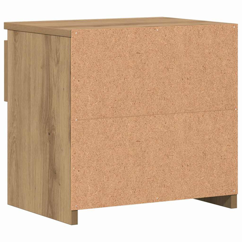 vidaXL éjjeliszekrények 2 db Artisan tölgy 40x30x39 cm műfa