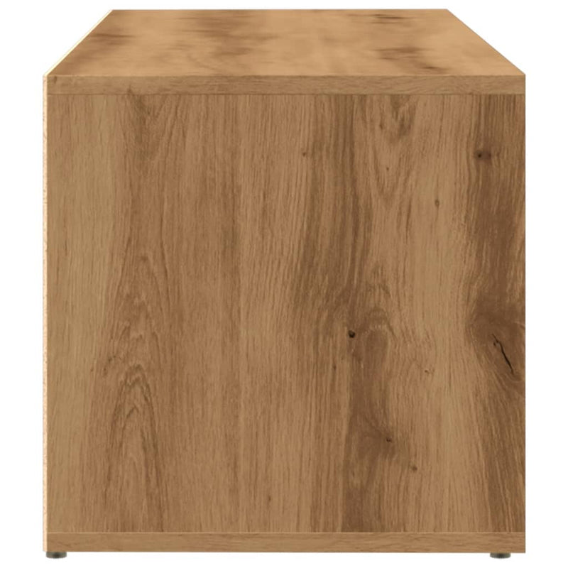 vidaXL kézműves tölgy színű szerelt fa cipőtároló pad 105 x 35 x 35 cm