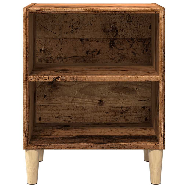 vidaXL éjjeliszekrények 2 db Régi fa 40x30x50 cm Gépesített fa