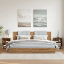 vidaXL éjjeliszekrények 2 db Artisan tölgy 40x30x50 cm műfa