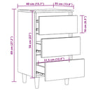 vidaXL éjjeliszekrény Régi fa 40x35x69 cm Gépelt fa