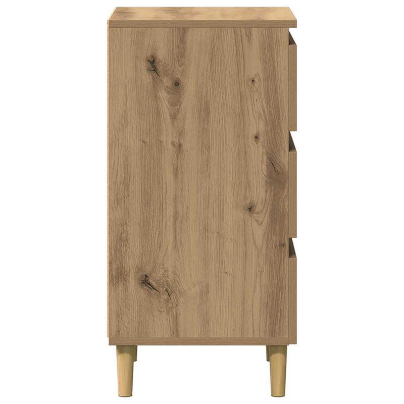 vidaXL kézműves tölgy színű szerelt fa éjjeliszekrény 40x35x69 cm