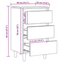 vidaXL kézműves tölgy színű szerelt fa éjjeliszekrény 40x35x69 cm