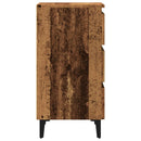 vidaXL antik fa színű éjjeliszekrény fémlábakkal 40 x 35 x 69 cm