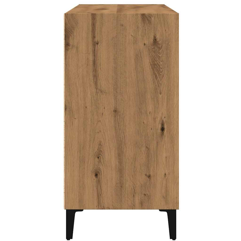 vidaXL kézműves tölgy színű szerelt fa tálalószekrény 103,5x35x70 cm