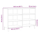 vidaXL kézműves tölgy színű szerelt fa tálalószekrény 103,5x35x70 cm