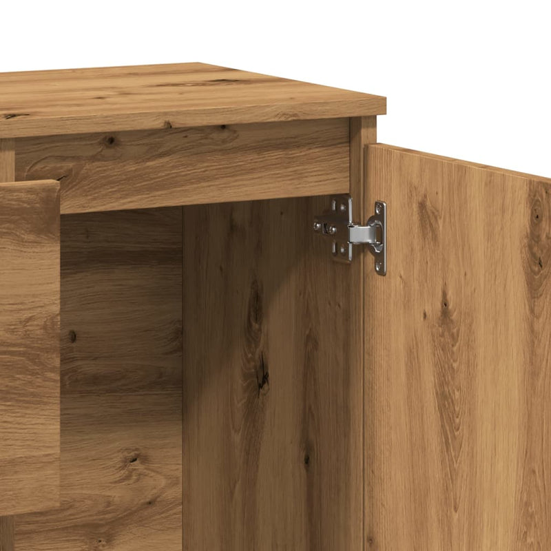 vidaXL kézműves tölgy színű szerelt fa tálalószekrény 102 x 35 x 70 cm