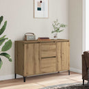 vidaXL kézműves tölgy színű szerelt fa tálalószekrény 102 x 35 x 70 cm