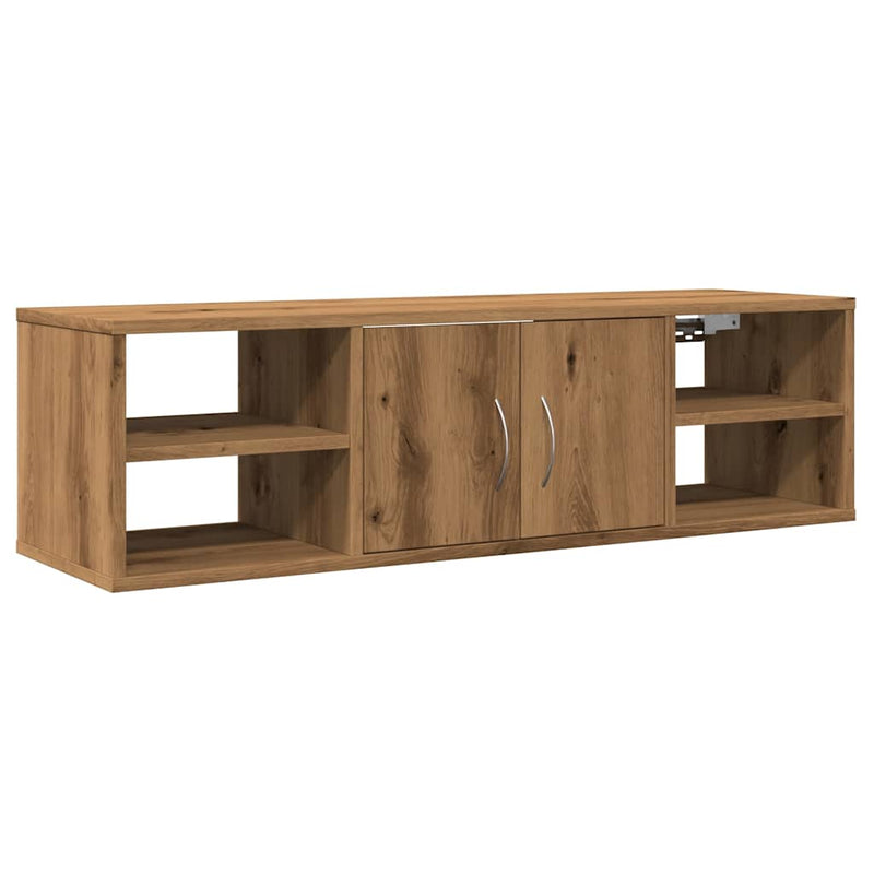 vidaXL kézműves tölgy színű szerelt fa faliszekrény 101x30x29 cm