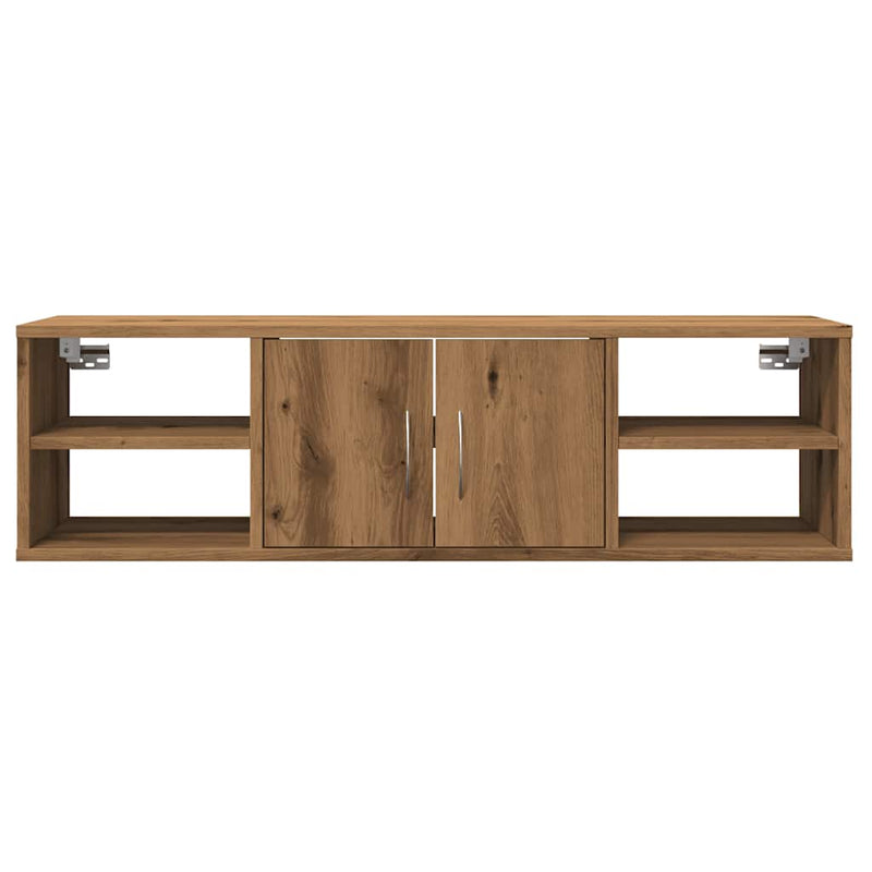 vidaXL kézműves tölgy színű szerelt fa faliszekrény 101x30x29 cm