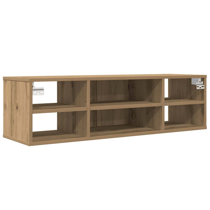 vidaXL kézműves tölgy színű szerelt fa faliszekrény 101x30x29 cm