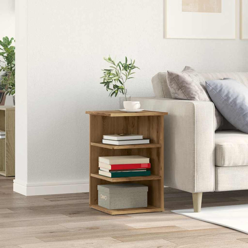 vidaXL kézműves tölgy színű szerelt fa tálalószekrény 35x35x55 cm