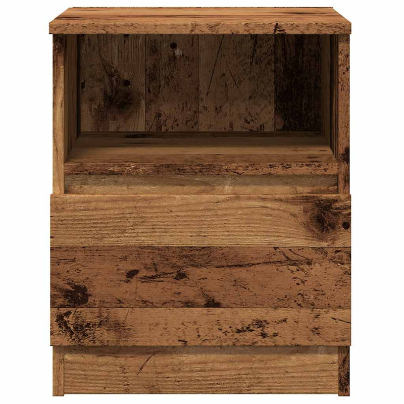 vidaXL 2 db antik fa színű szerelt fa éjjeliszekrény 40 x 40 x 50 cm