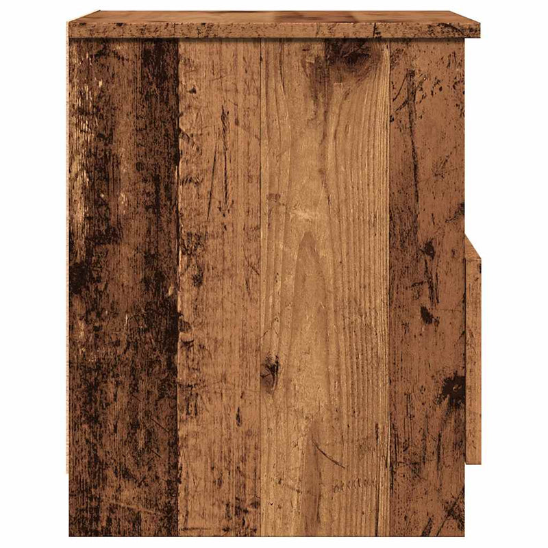 vidaXL 2 db antik fa színű szerelt fa éjjeliszekrény 40 x 40 x 50 cm