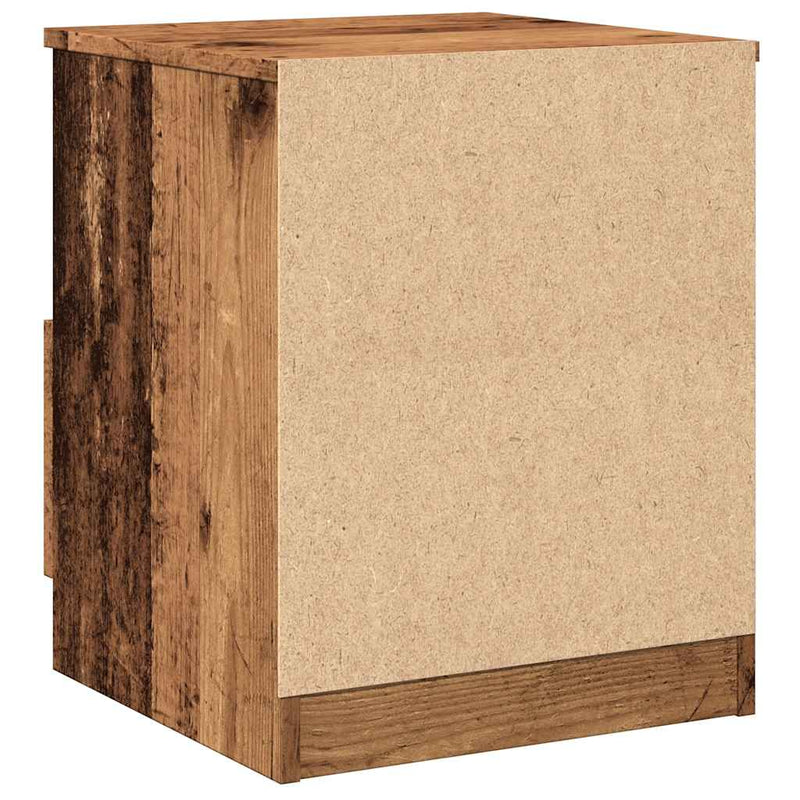 vidaXL 2 db antik fa színű szerelt fa éjjeliszekrény 40 x 40 x 50 cm