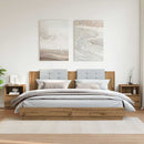 vidaXL 2 db kézműves tölgyszínű szerelt fa éjjeliszekrény 40x40x50 cm