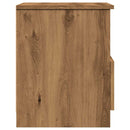 vidaXL 2 db kézműves tölgyszínű szerelt fa éjjeliszekrény 40x40x50 cm