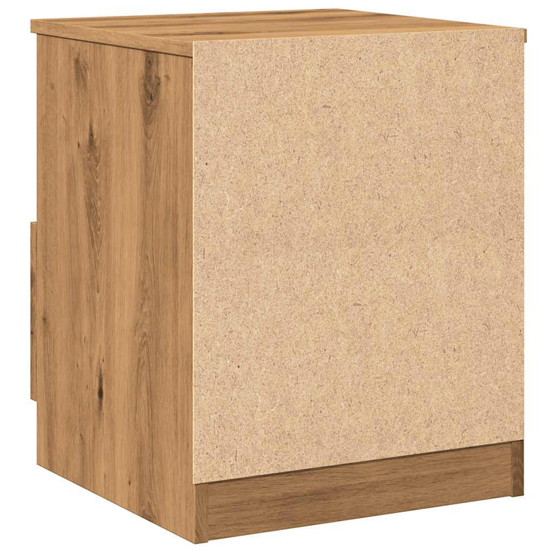 vidaXL 2 db kézműves tölgyszínű szerelt fa éjjeliszekrény 40x40x50 cm