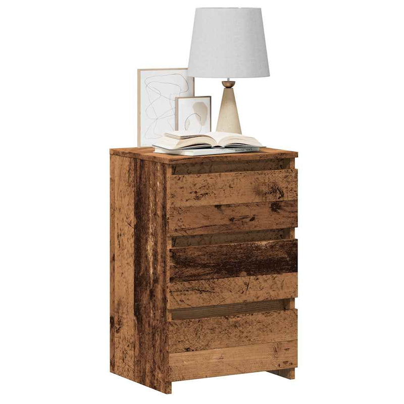 vidaXL antik fa színű szerelt fa éjjeliszekrény 40x35x62,5 cm