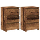 vidaXL 2 db antik fa színű szerelt fa éjjeliszekrény 40x35x62,5 cm