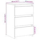 vidaXL 2 db antik fa színű szerelt fa éjjeliszekrény 40x35x62,5 cm