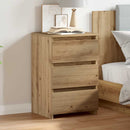 vidaXL kézműves tölgy színű szerelt fa éjjeliszekrény 40x35x62,5 cm