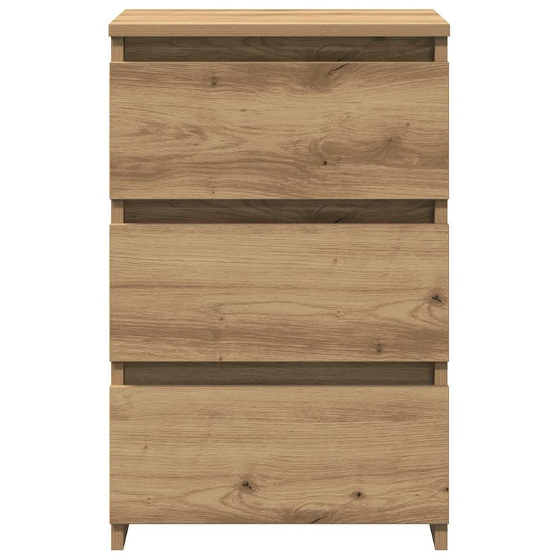 vidaXL kézműves tölgy színű szerelt fa éjjeliszekrény 40x35x62,5 cm