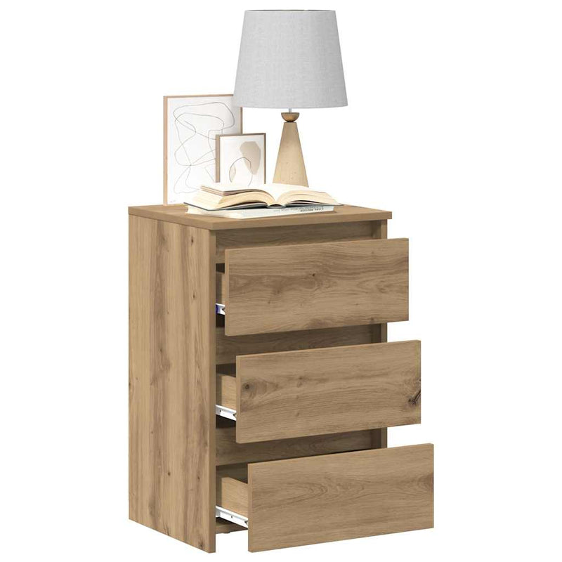 vidaXL éjjeliszekrények 2 db Artisan tölgy 40x35x62,5 cm műfa