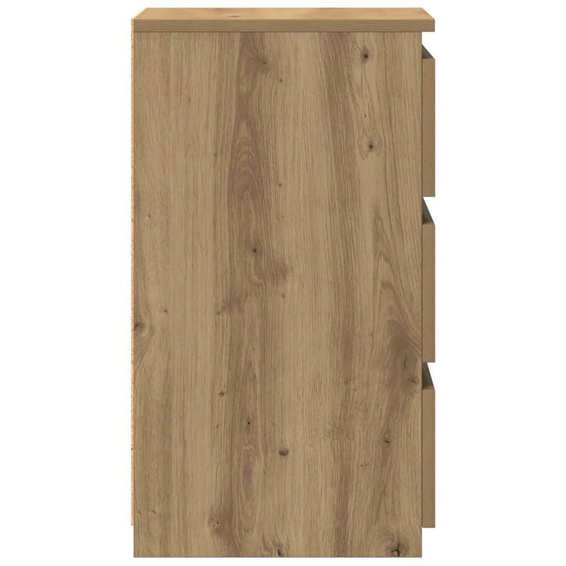 vidaXL éjjeliszekrények 2 db Artisan tölgy 40x35x62,5 cm műfa
