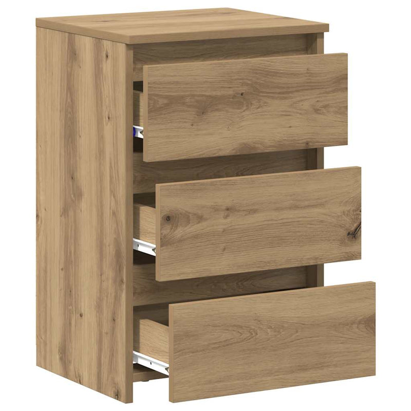 vidaXL éjjeliszekrények 2 db Artisan tölgy 40x35x62,5 cm műfa