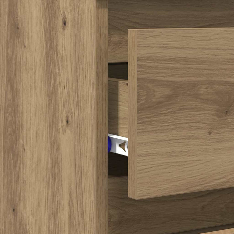 vidaXL éjjeliszekrények 2 db Artisan tölgy 40x35x62,5 cm műfa