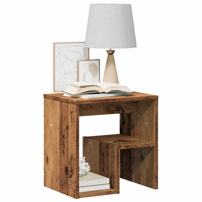 vidaXL 2 db antik fa színű szerelt fa éjjeliszekrény 40 x 30 x 40 cm